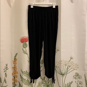 Black Crop Soft Pants